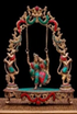 Brass Stone Finish Radha Krishna On Swing