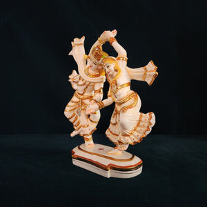 9" Painted Radha Krishna Dancing - SN174