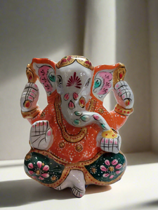 4" Painted Ganesh - MT1007