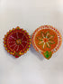 Clay Diya Painted Mix Designe