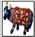 Metal Cow Stone Work 2"