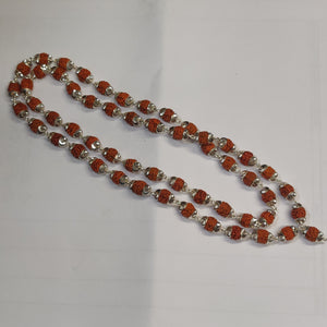 Pure Silver + Rudraksha neckbeads