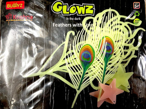Little Krishna's Feathers with Stars Glow in Dark