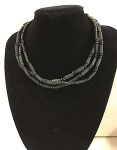 Black Tulasi Neckbeads - Three Rounds