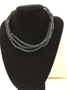 Black Tulasi Neckbeads - Three Rounds