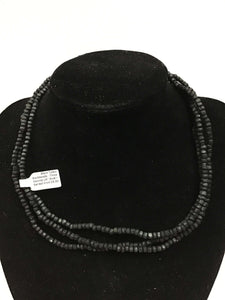 Black Tulasi Neckbeads - Three Rounds (Various Sizes and Designs)