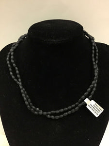 Black Tulasi Neckbeads - Two Rounds (Various Sizes and Designs)