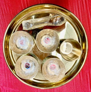 Brass Offering Plate Set 22cm